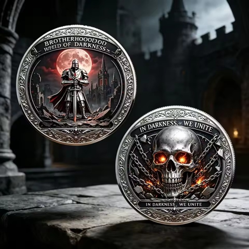 Token Coin Mechanism - Dark Brotherhood Medieval Knight Skull Challenge